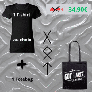 Pack T-shirt Metal femme + Totebag Got Arts Clothing LTD