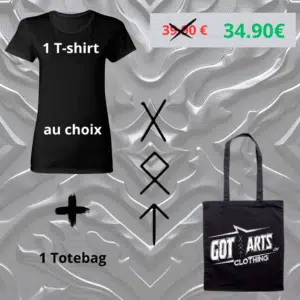 Pack T-shirt Metal femme + Totebag Got Arts Clothing LTD