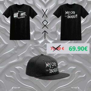 Pack 2 T-shirts Metal homme + Casquette Got Arts Clothing LTD