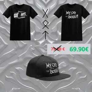 Pack 2 T-shirts Metal homme + Casquette Got Arts Clothing LTD