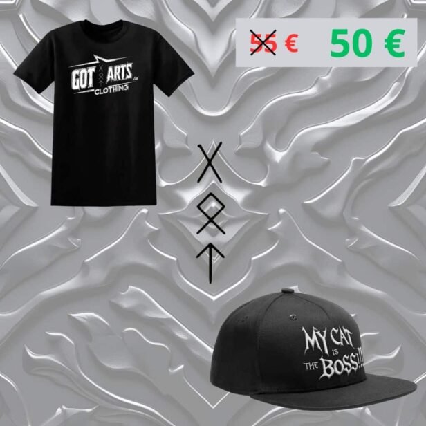 Pack T-shirt Metal homme + Casquette Got Arts Clothing LTD