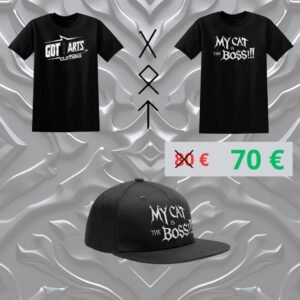 Pack 2 T-shirts Metal homme + Casquette Got Arts Clothing LTD