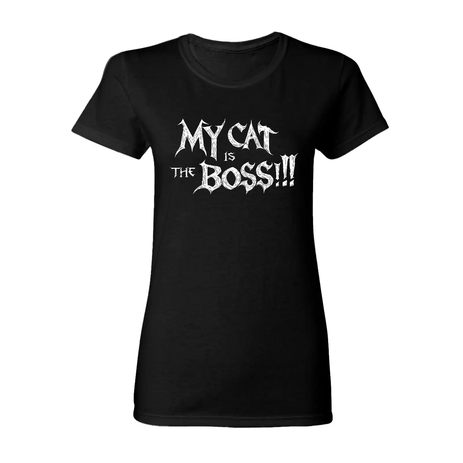 T-shirt Metal Femme humour chat rock