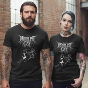T-shirt Metal « Mosh Pit Cat » Collection originale