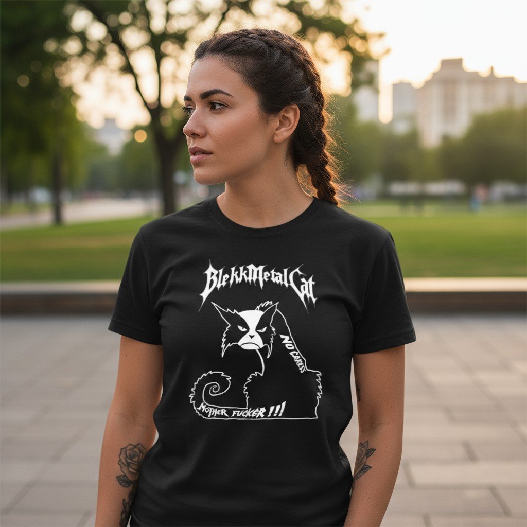 T-shirt Metal Unisexe BlekkMetalCat