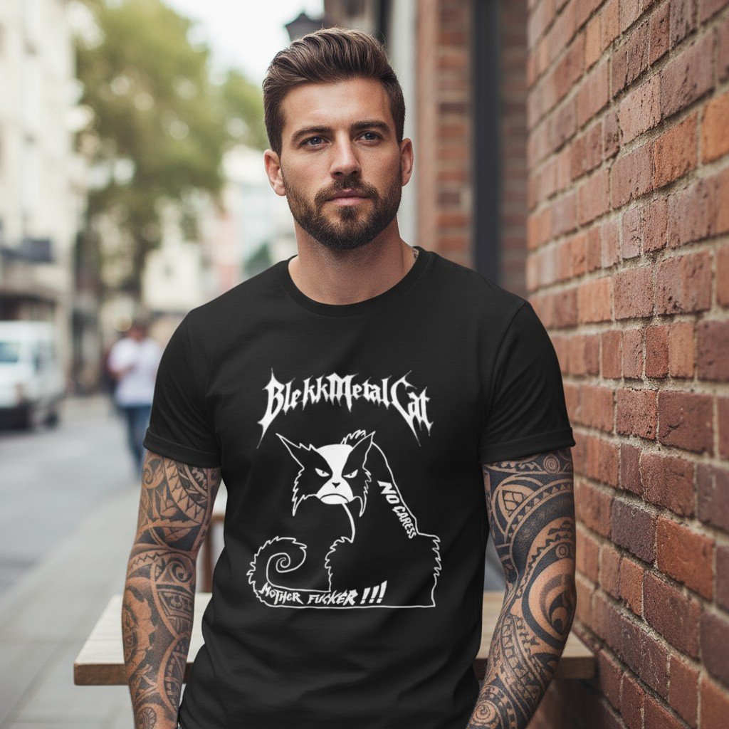 T-shirt Metal Unisexe BlekkMetalCat
