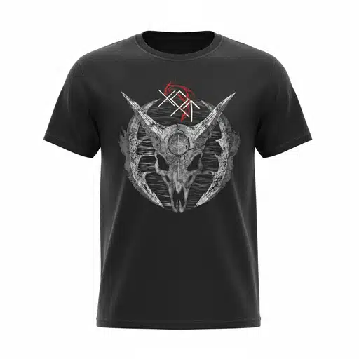 T-Shirt Crâne Dragon Gothique