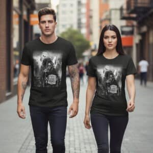 T-Shirt Faucheuse It&rsquo;s Your Time – Design Gothique Cimetière