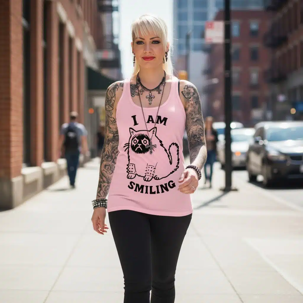 débardeur Metal femme I am smiling