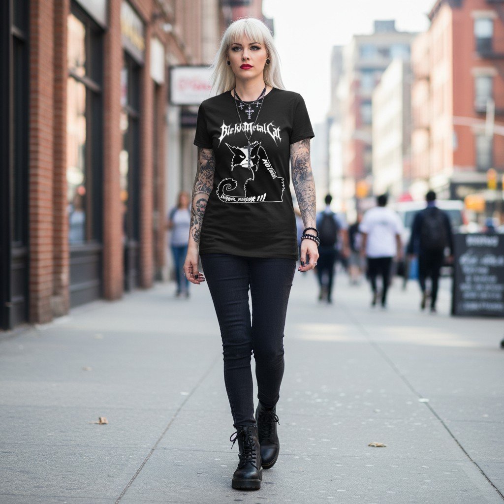 T-shirt Metal femme BLEKKMETALCAT