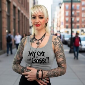 Débardeur Metal Femme « My Cat is the Boss »